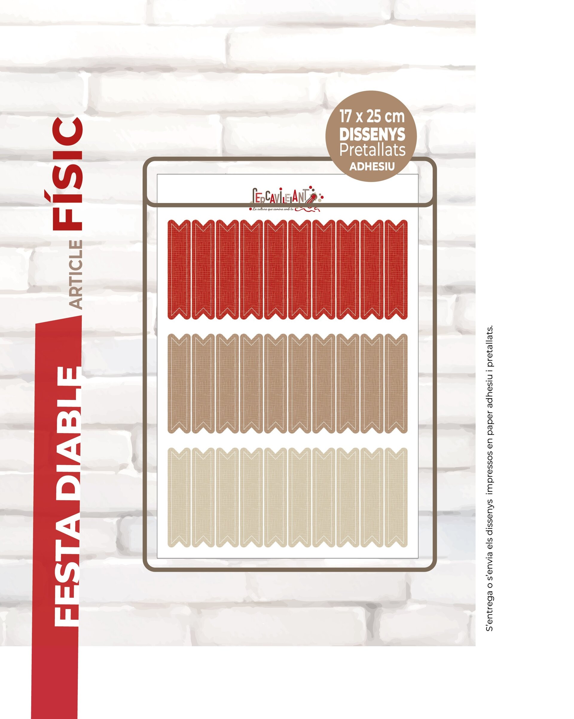 Mini banderins adhesius · Festa Diable - 4