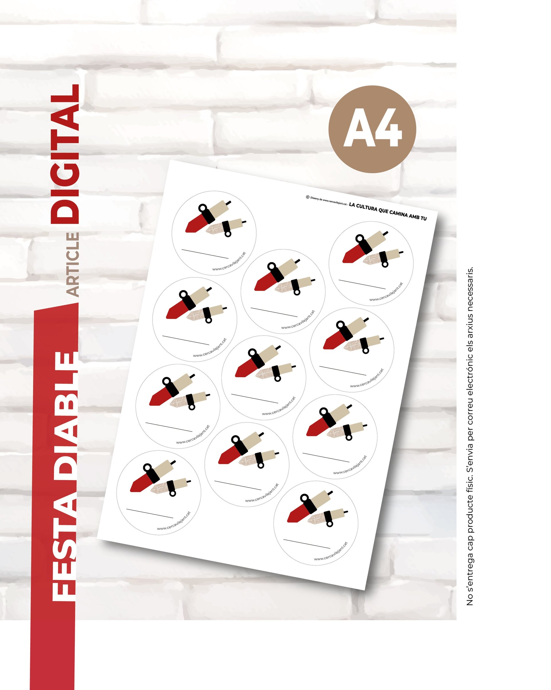 Etiqueta adhesiva · Festa Diable - 3