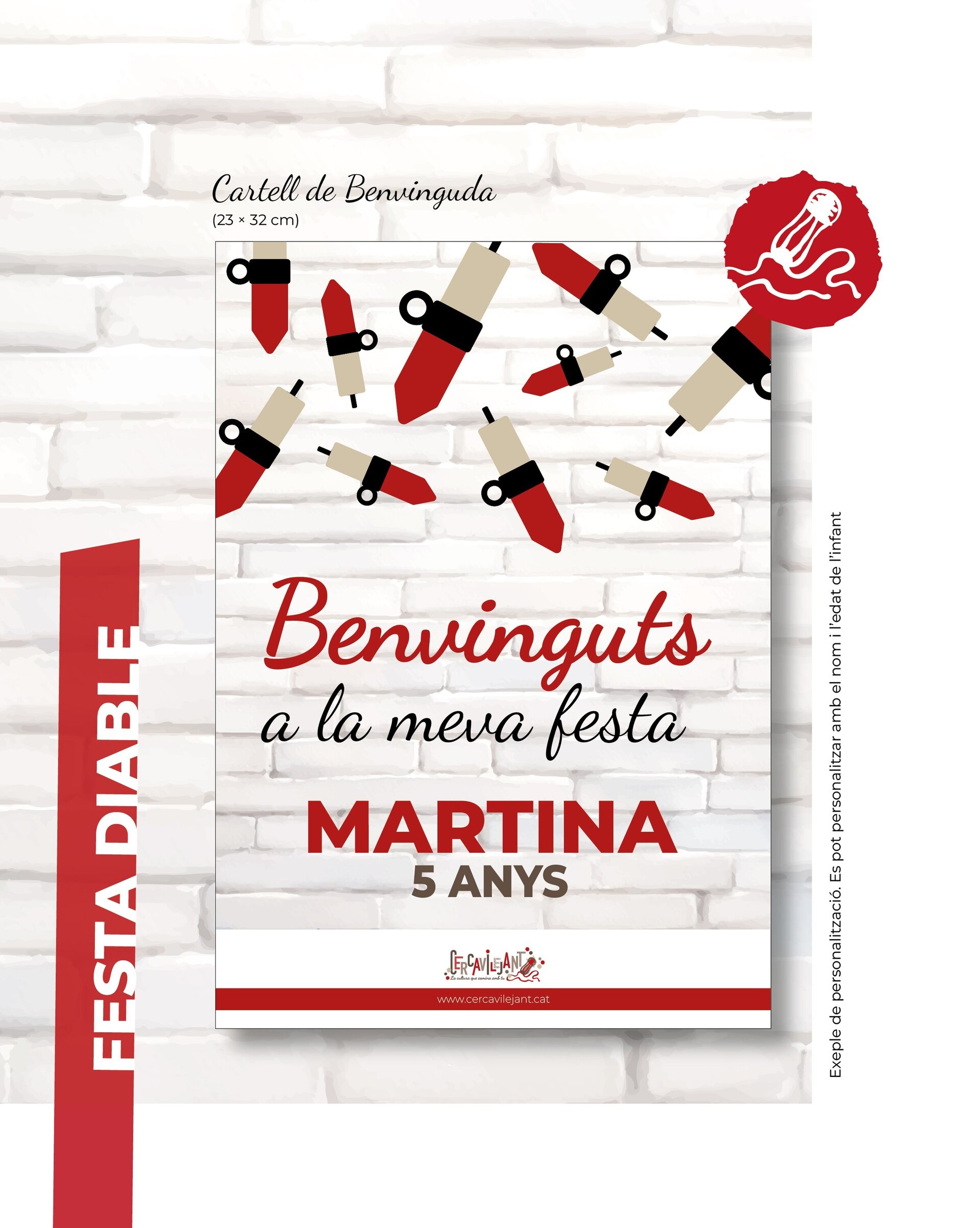 Cartell Benvinguda · Festa Diable · Personalitzat - 2