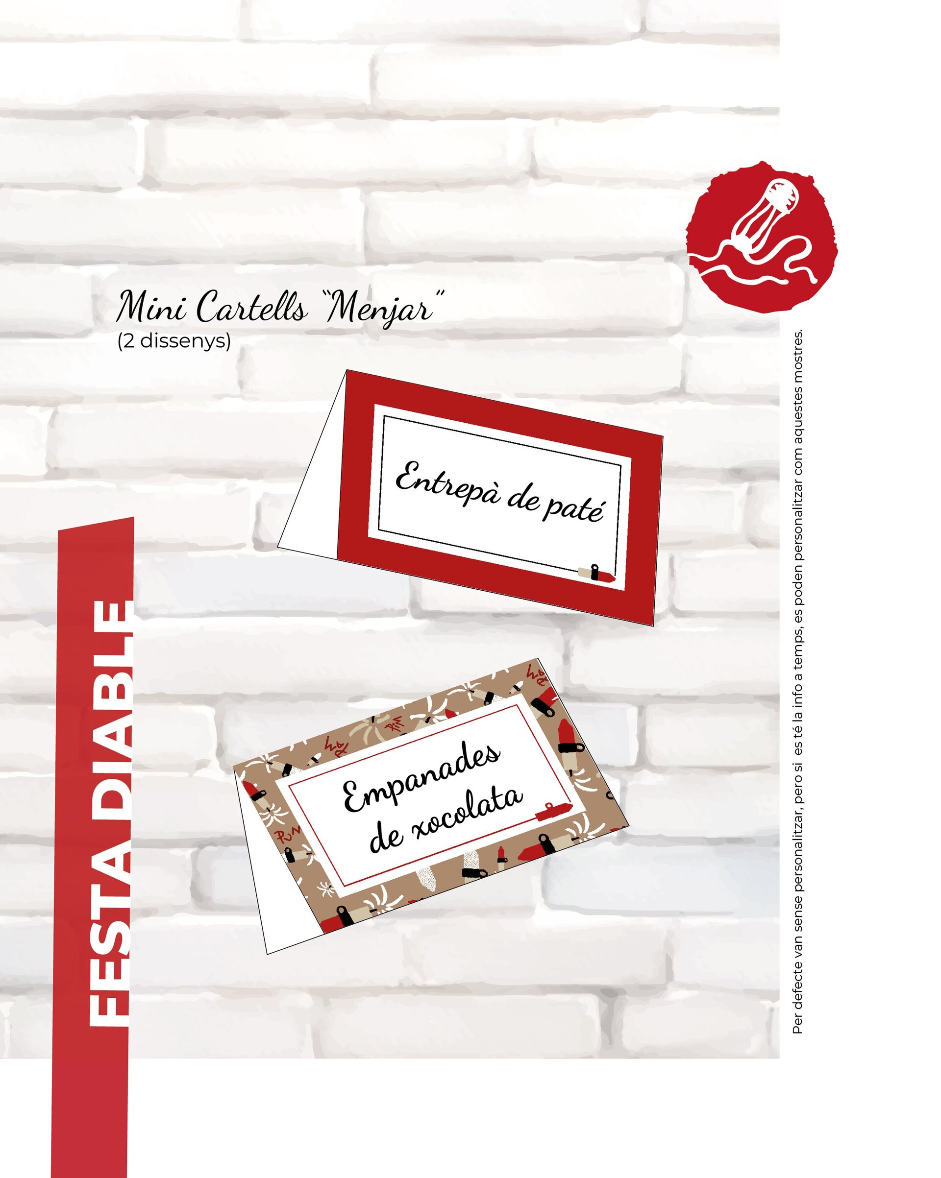 Mini cartells "Menjar" · Festa Diable - 3
