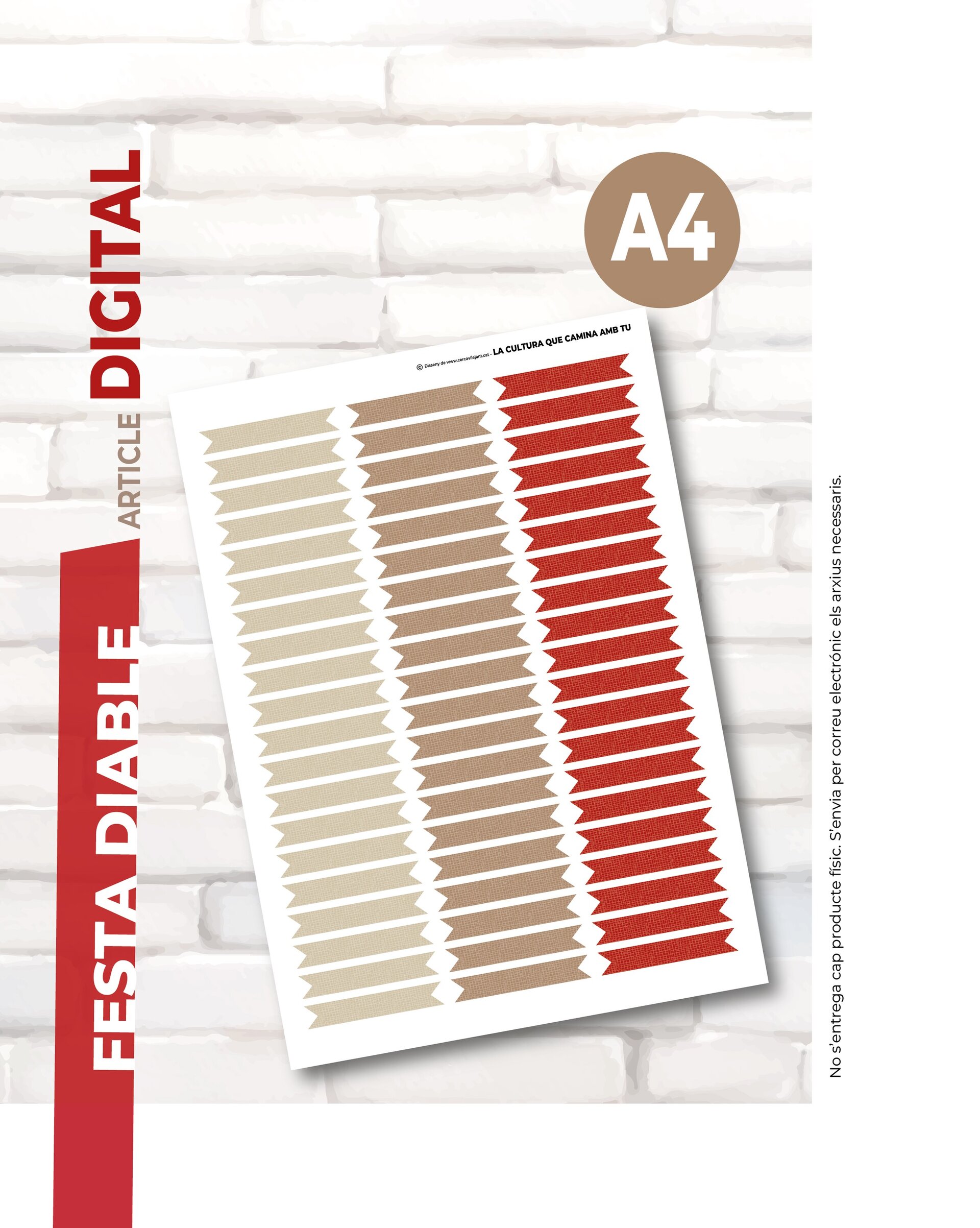 Mini banderins adhesius · Festa Diable - 3