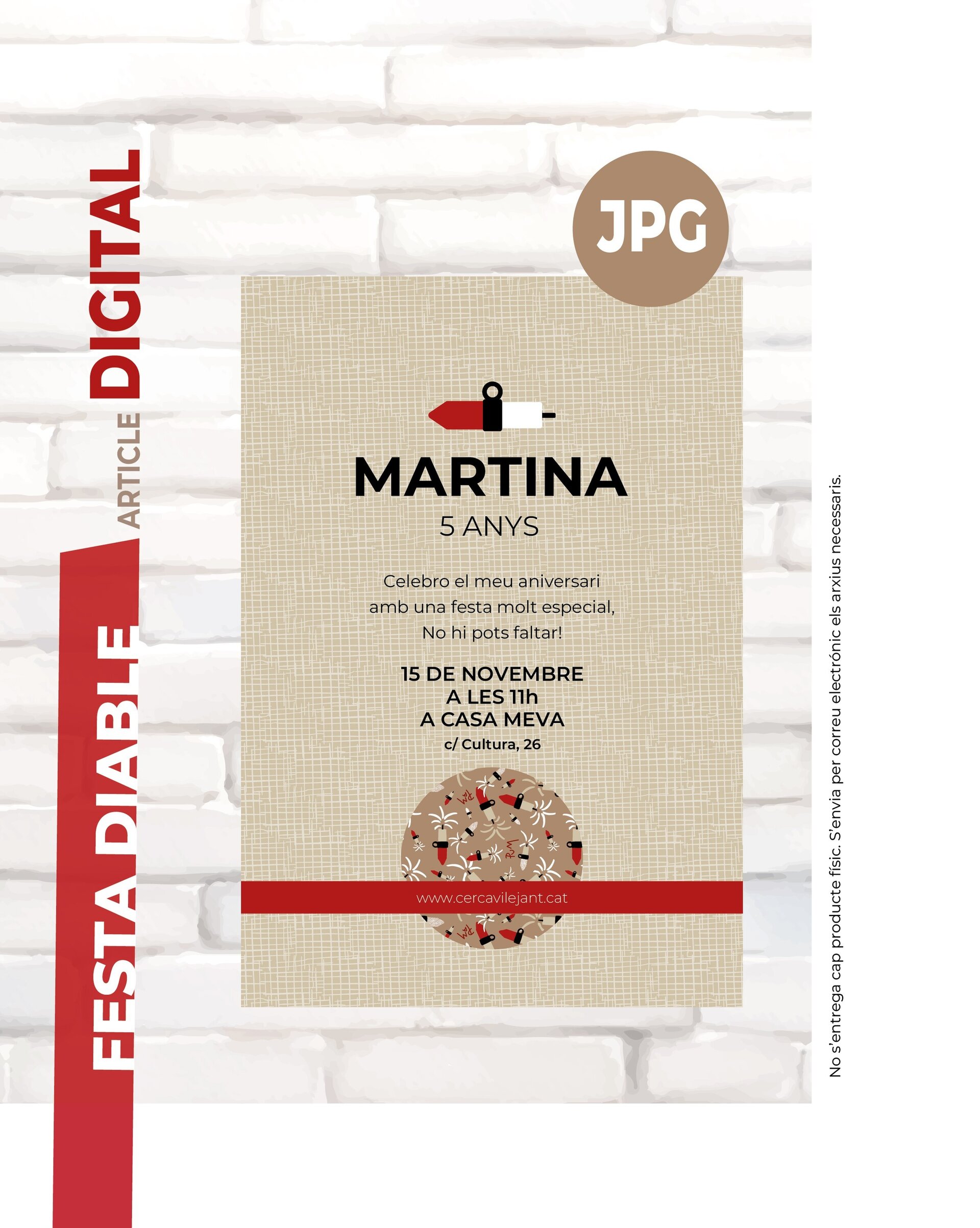 Invitació WhatsApp · Festa Diable · Personalitzada - 3