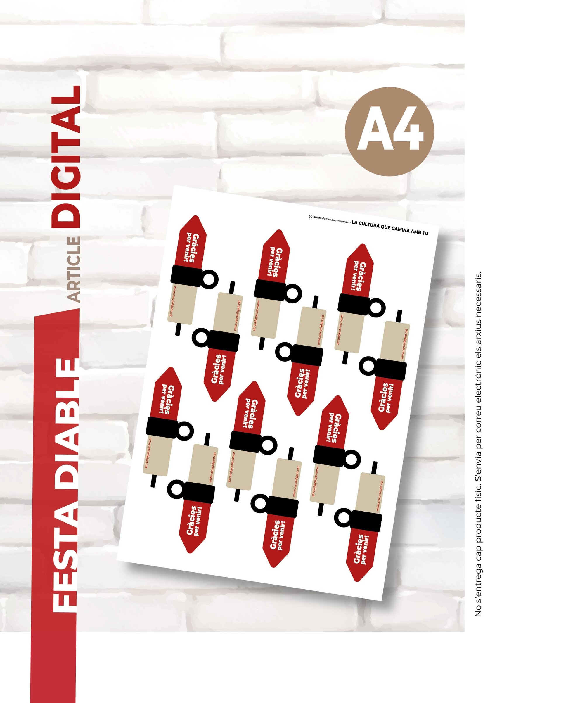 Etiquetes “Gràcies per venir!” · Festa Diable - 3