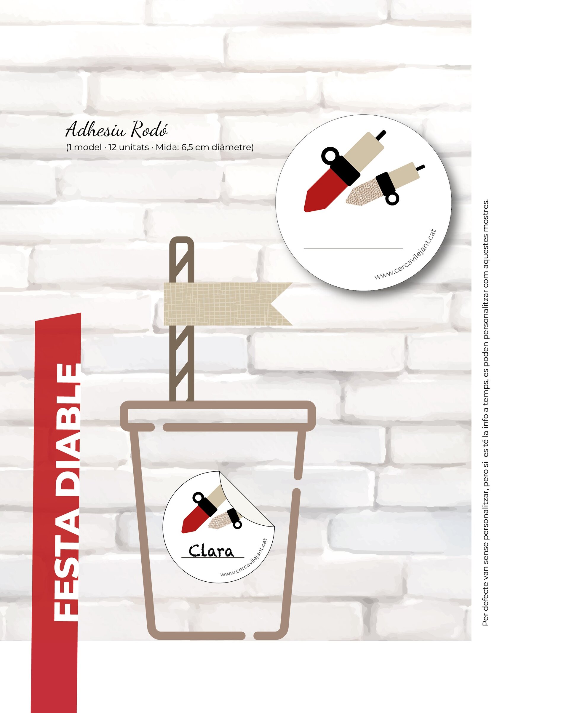 Etiqueta adhesiva · Festa Diable - 2